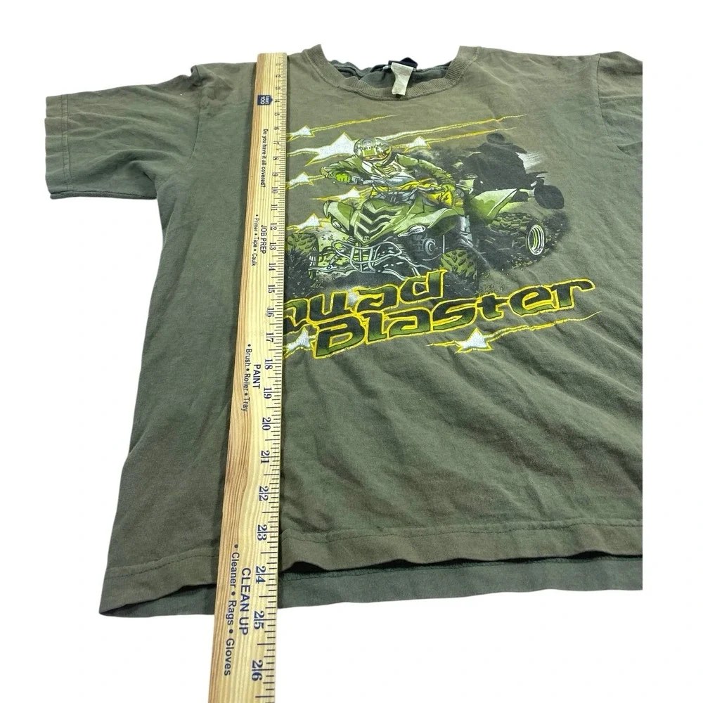 VTG Rudeboyz T-Shirt Youth X-Large Green Graphic Tee Quad Blaster Y2K Racing XL‎